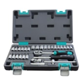 Jogo de Soquete / Bits 1.4" Com 29 Peças Stels Jogo de Soquete / Bits 1.4" Com 29 Peças Stels