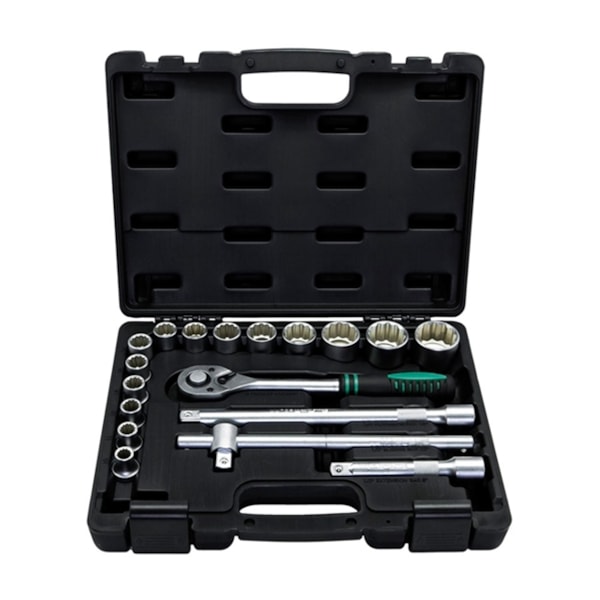 Jogo de Soquete Estriados 10 A 30MM Com 18 Peças Stels-69861f64-5c32-446a-ac8a-eb5644687a51