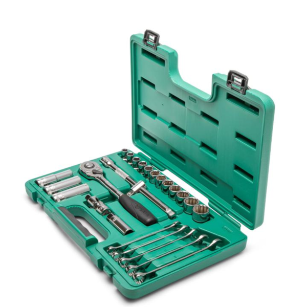 Jogo de Soquete Estriados 10 a 32mm x 1/2 com 18 pçs ST09203SJ Sata-869438c5-3f96-4d7a-9968-5169ccdb2012