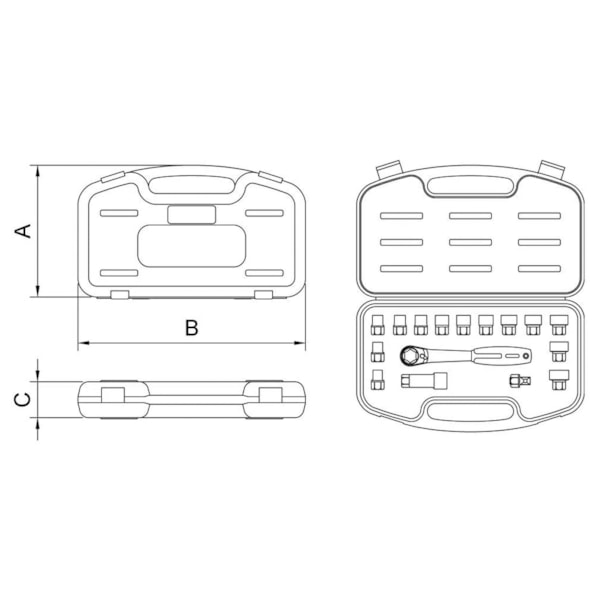 Jogo de Soquete TechDrive Plus 1/2
