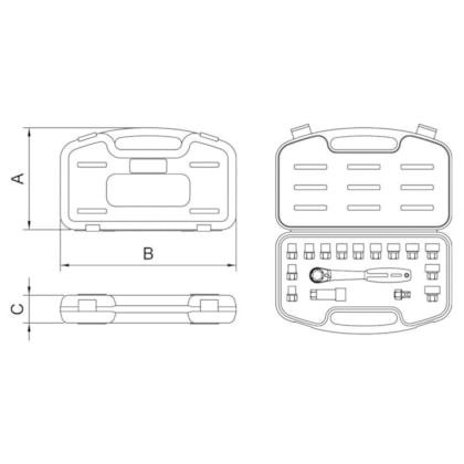 Jogo de Soquete TechDrive Plus 1/2