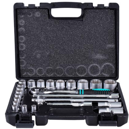 Jogo de Soquetes 8 a 32mm 1/2
