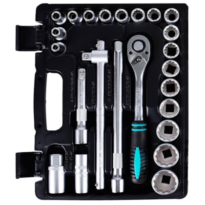 Jogo de Soquetes 8 a 32mm 1/2