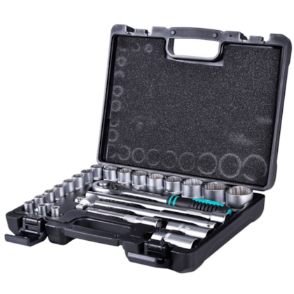 Jogo de Soquetes 8 a 32mm 1/2