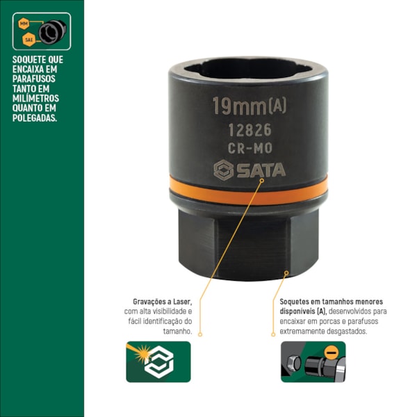 Jogo de Soquetes de Extração 1/4 e 3/8 23 Pçs ST09138 Sata-ad22ce22-b3f8-475f-beec-a66c3f10bdb0