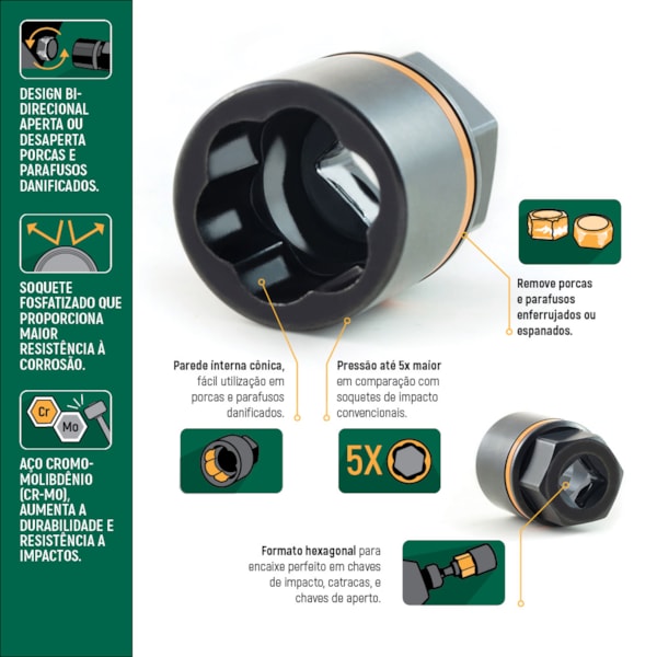 Jogo de Soquetes de Extração 1/4 e 3/8 23 Pçs ST09138 Sata-31846393-7434-4fe7-b84a-e4e1adac3deb