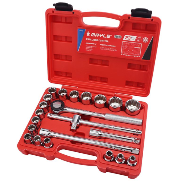 Jogo de Soquetes Estriado 1/2