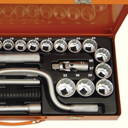 Jogo de Soquetes Estriados 10 a 32mm 27 Peças Tramontina-23898967-f8a2-4dae-8973-7943784f05b9