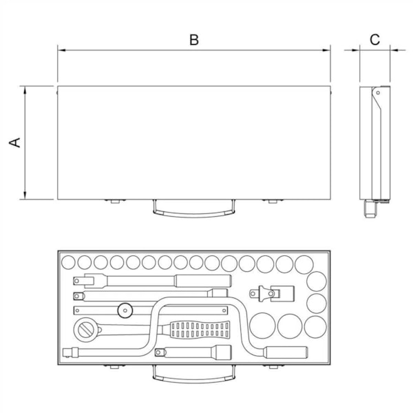 Jogo de Soquetes Estriados 10 a 32mm 27 Peças Tramontina-a0aaeec3-fb31-4afc-89be-e5481d6c6dcd