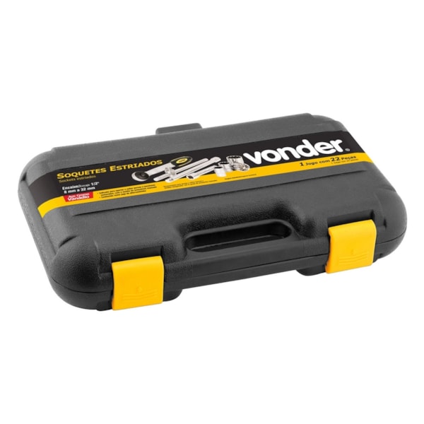 Jogo de Soquetes Estriados Encaixe 1/2