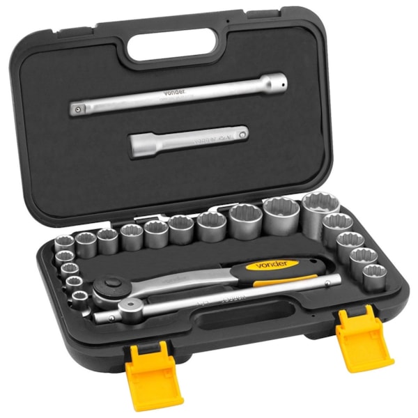 Jogo de Soquetes Estriados Encaixe 1/2