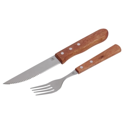 Jogo de Talheres Barbecue Premium Em Aço Inox Com Cabo de Madeira 8Pçs 257300 BelFix-bb7768f9-8236-4b48-add1-76b482312796