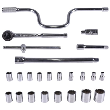 Jogo Soquete 10 a 32 mm com 24 Pçs 204400BJ Belzer-383f7fbe-4b98-4b97-acb3-649b0334214b