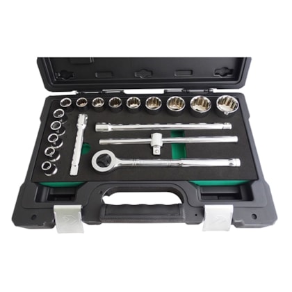 Jogo Soquete Estriado 10 a 32mm 18 Pçs 204404BJ Belzer-2c180bef-0b01-4127-b33e-8f873c73d174