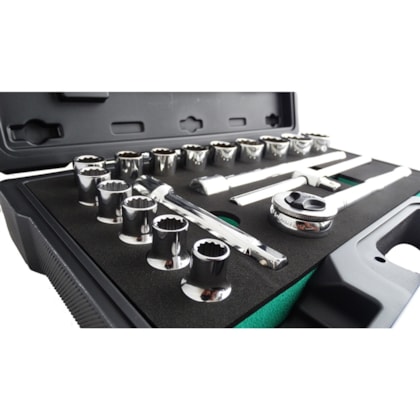 Jogo Soquete Estriado 10 a 32mm 18 Pçs 204404BJ Belzer-88a0cab4-ccb9-47aa-9db7-751ad7e74f01