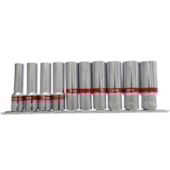 Jogo Soquetes Longos 1/2" Sextavados 10A22MM Com 10 Peças Stels