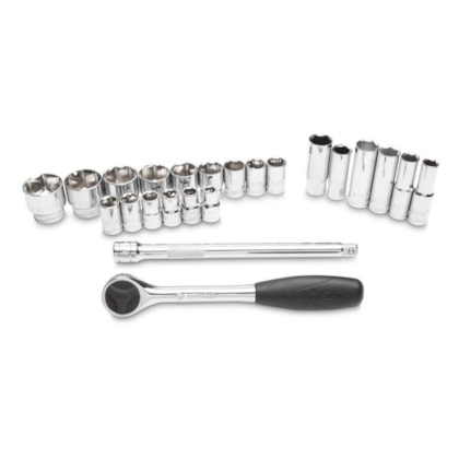 Jogo Soquetes Sextavado de 1/2