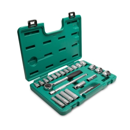 Jogo Soquetes Sextavado de 1/2