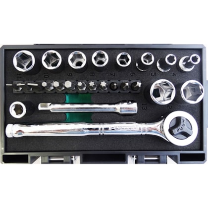 Jogo Soquetes Sextavados 1/4 25 Pçs 234410IBJ Belzer-0c844215-1078-4223-ad75-adbe6d9456e0