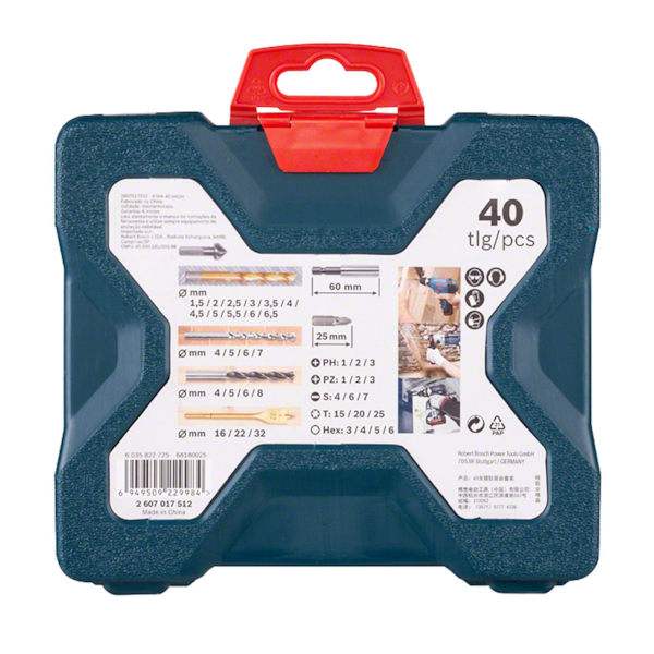 Jogo X-Line Pontas e Brocas 40pçs + Maleta 2607017512 Bosch-89ef6e6c-c230-45b6-a09d-edeb72eeeeab