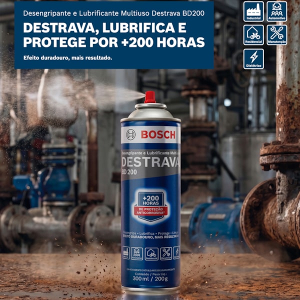 Kit 12 pçs Desengripante BD 200 Destrava Spray 200Ml 1607000-5ef25f54-c790-4374-be85-304cf3388938
