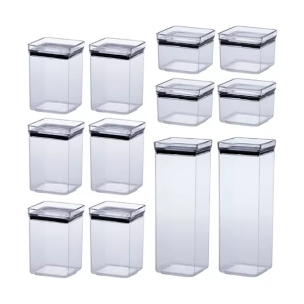 Kit 12 Potes Quadrado Lumini Paramount -64ed57b4-d004-4698-a2a8-394e006e794a