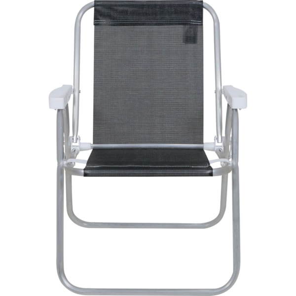 Kit 2 Cadeiras de Praia Alta Lazy Alumínio Preto Sannet 23507 Bel-acef7031-fa0c-4049-ac29-37843081cff8
