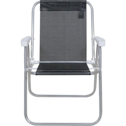 Kit 2 Cadeiras de Praia Alta Lazy Alumínio Preto Sannet 23507 Bel-a1f63538-c67f-436b-9adf-862b8a85c9cc