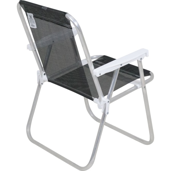 Kit 2 Cadeiras de Praia Alta Lazy Alumínio Preto Sannet 23507 Bel-c944cb91-18c2-4e5b-8fd5-3a970271e672