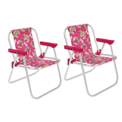 Kit 2 Cadeiras de Praia Dobrável Infantil em Alumínio Barbie Verão Bel-44481e41-ce65-4a55-869f-f888bf68548d