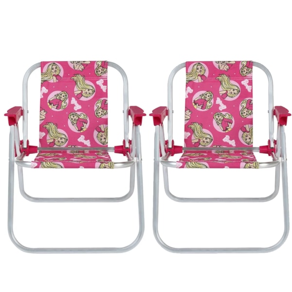 Kit 2 Cadeiras de Praia Dobrável Infantil em Alumínio Barbie Verão Bel-bd6b378d-8209-46a5-acd5-ed03166347e5