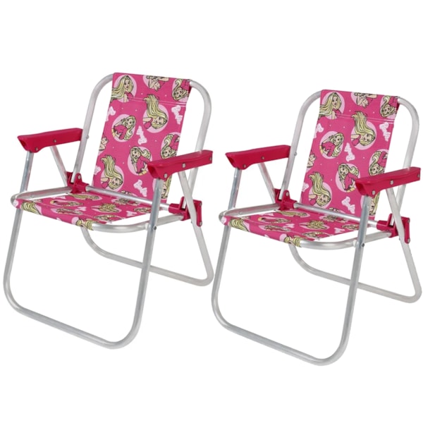 Kit 2 Cadeiras de Praia Dobrável Infantil em Alumínio Barbie Verão Bel-92a74bba-ac03-49f6-9820-505a33cb6593