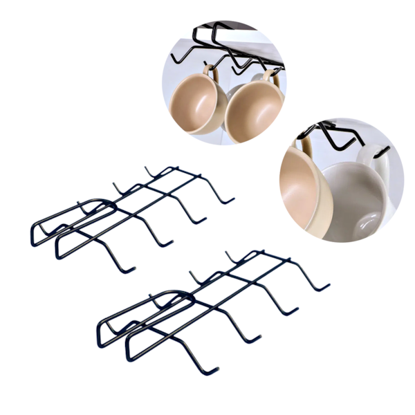 Kit 2 Suporte de Xícaras Suspenso Preto 990007 Bel Fix-48dfb5eb-c45a-455b-9256-40153908512d