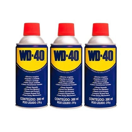 Kit 3 Óleos Lubrificante Desengripante Spray Multiuso 300ml WD-40  W-THERON