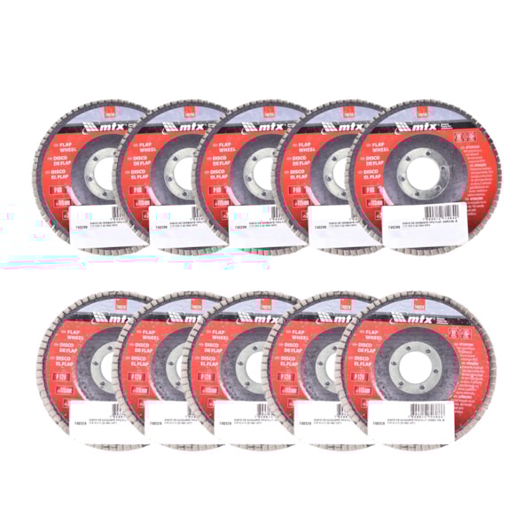 Kit 5 Discos Flap 115mm GR80 + 5 Discos Flap 115mm GR120 Mtx-c2e9607a-111e-42bf-aafe-8656d109adc5