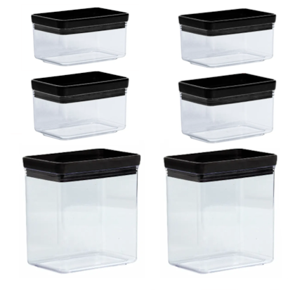 Kit 6 Potes Herméticos Retangular Lumini Black 1955 Paramount-bcc0d102-7011-40ff-9b95-4d14b61e7abe