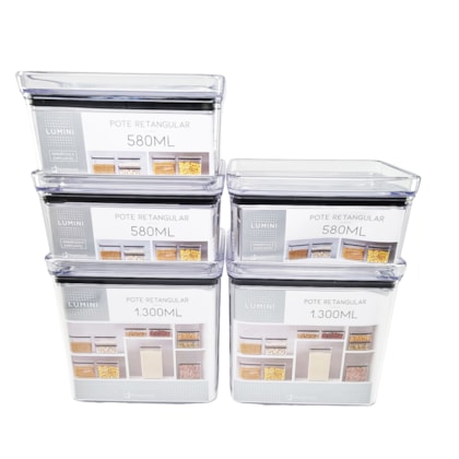 kit 6 Unidades Pote Porta Grão Feijão Tempero Acrílico Hermético-9d1f1578-13bf-42b7-b0e7-93ec71189537