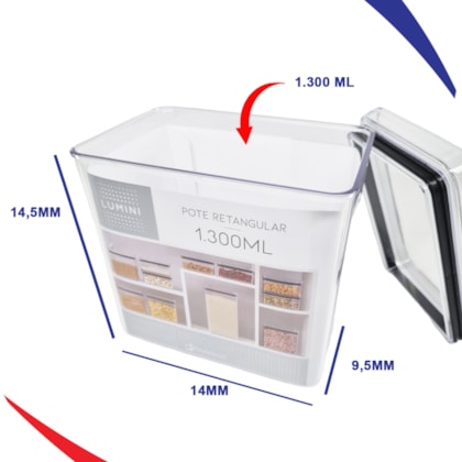 kit 6 Unidades Pote Porta Grão Feijão Tempero Acrílico Hermético-bccc0ed6-64ff-4665-87e2-64ede755f9ac