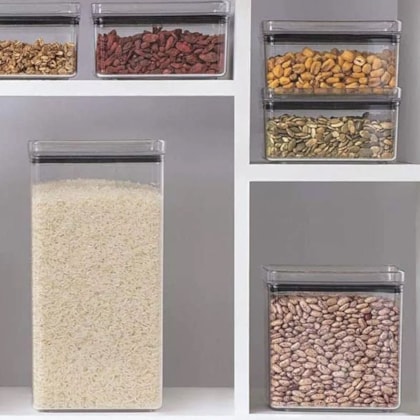 kit 6 Unidades Pote Porta Grão Feijão Tempero Acrílico Hermético-62f81ddd-25a5-4e75-aeed-36588d2520be