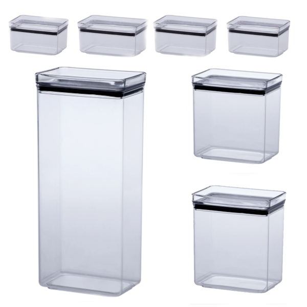 Kit 7 Potes Herméticos Retangular Lumini 1953 Paramount-0e949875-ba2b-4441-bf8e-3300a3d396bc