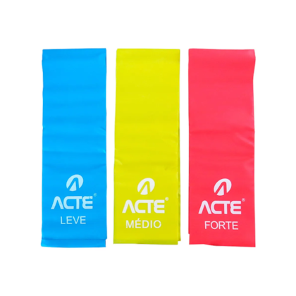 Kit Bands Fitness com 3 Faixas Elásticas e 3 Mini Bands de Intensidade T270-A Acte Sports-014e01dc-cf37-478a-aef8-ba597b0a97e6