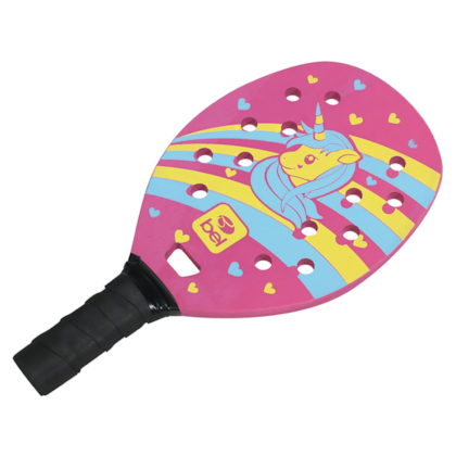 Kit Beach Tennis Iniciante Unicórnio Rosa 482831 BelFix