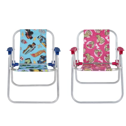 Kit Cadeira de Praia Infantil Barbie e Hot Wheels Verão Bel-36834af6-30fd-4737-9449-18304b71145e