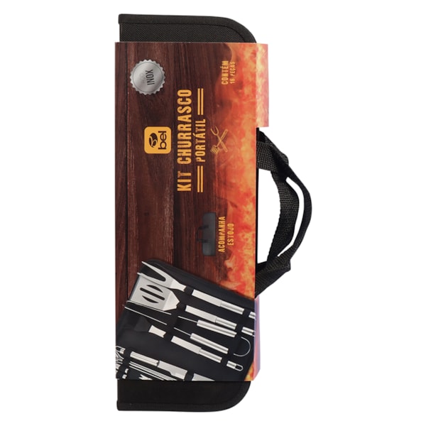 Kit Churrasco Premium Portátil Em Aço Inox Com Estojo 16Pçs 256600 Bel Fix-df097254-6713-4e12-b311-1829fc35cf1d