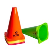 Kit Com 10 Cones De Agilidade Para Treinamento T73 Acte Sports