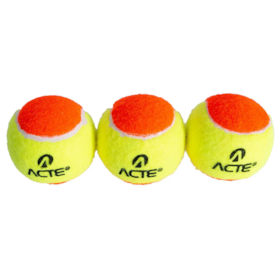 Kit com 3 Bolas Para Beach Tennis Stage 2 ITF BT100 Acte Sports