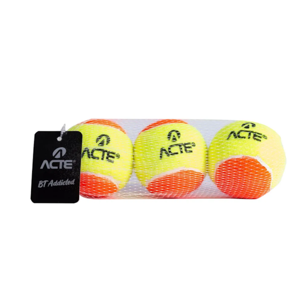 Kit com 3 Bolas Para Beach Tennis Stage 2 ITF BT100 Acte Sports-99473638-0bb9-4408-856d-8da3b874fbc5