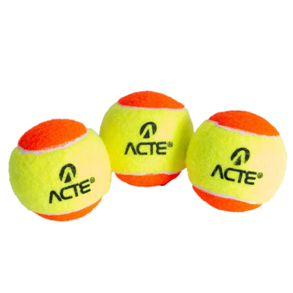 Kit com 3 Bolas Para Beach Tennis Stage 2 ITF BT100 Acte Sports