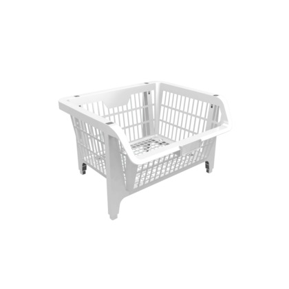 Kit com 5 Cestos Expositores Prático Pequeno Branco 42505 Presto-21a05551-2479-4f4e-8a95-6a466d0f09c8