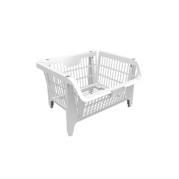 Kit com 5 Cestos Expositores Prático Pequeno Branco 42505 Presto-e13be6f6-ee72-4202-990b-1dd1ad868392